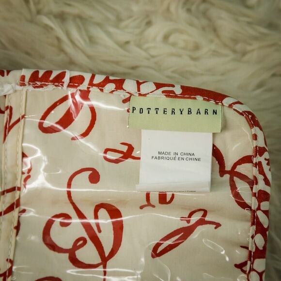 Pottery Barn Red Floral Print Dolly Fabric Multi-Compartment Travel Jewelry Roll - Picture 3 of 5